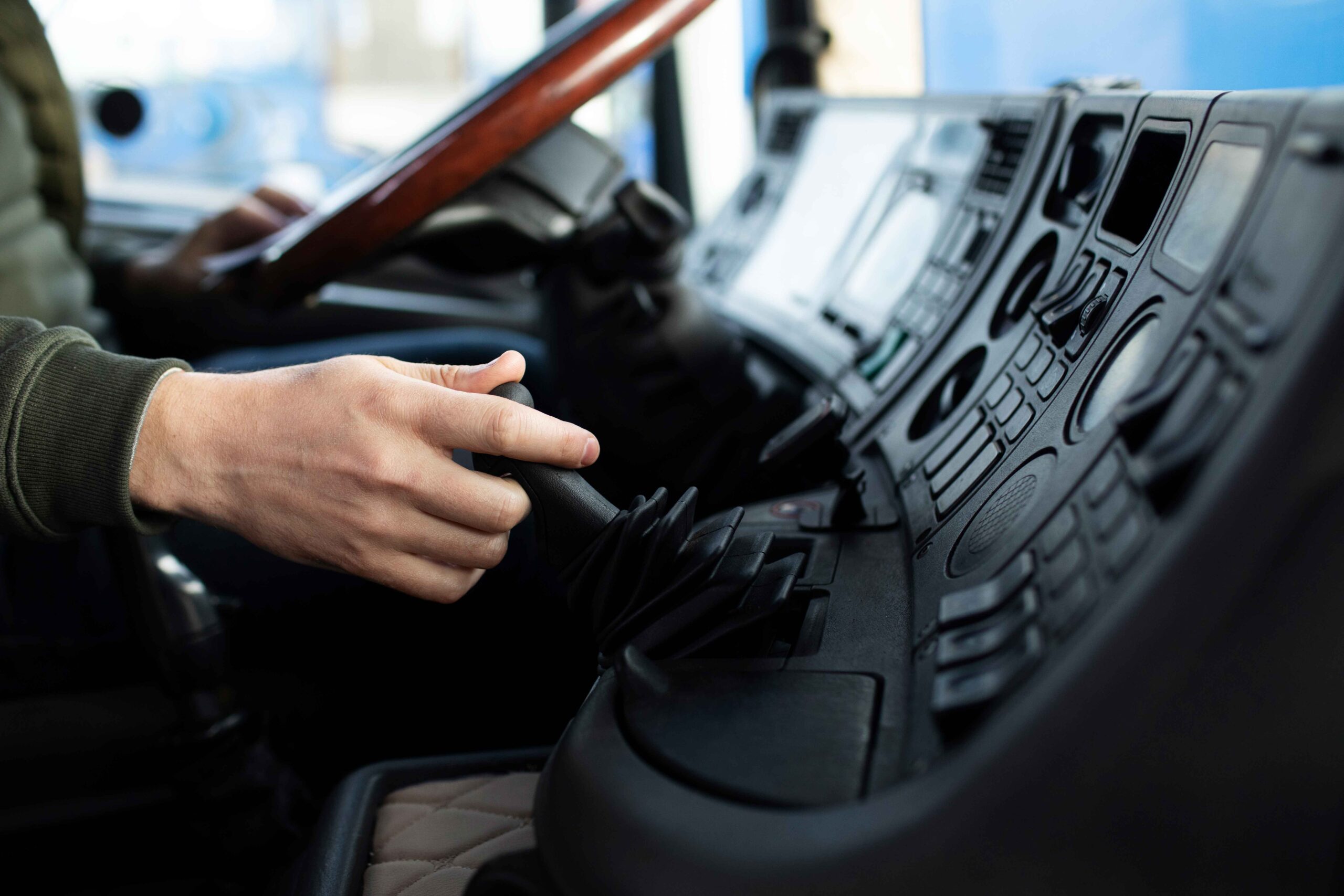 side view man drinking truck scaled